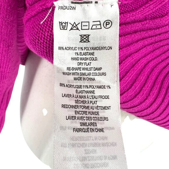 French Connection High Neck Sweater Pink Size Medium - Picture 9 of 9